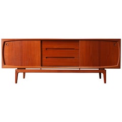 Wonderful Danish Design Credenza / Sideboard by H.P. Hansen, 1950s, Teak Brown