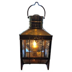Maravillosa Lámpara Farol Náutico de Latón Inglés Davey & Company