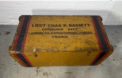 Wonderful Decorative / W W 1 Military Trunk, great color, patina , coffee table