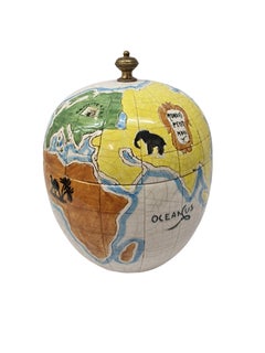 Wonderful rare design globe as ice bucket cooler, Ugo Zaccagnini, 1940s, Italy
