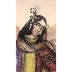 Wonderful Drawings, 19th Century Qajar Ladies, Iran