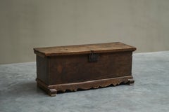 Wonderful Early 18th Century Chest in Oak and Wrought Iron