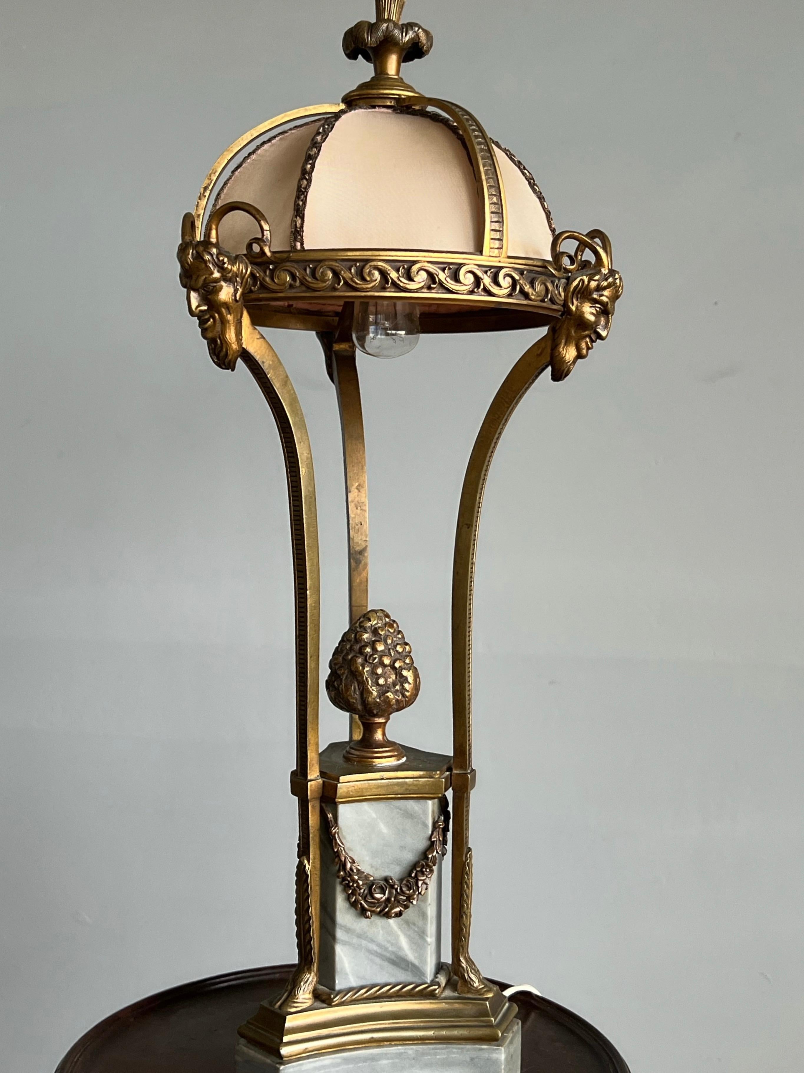 Wonderfully handcrafted antique table or desk lamp for a unique ambiance.

If you are looking for a rare, beautiful design and top quality hand-crafted table lamp then this remarkable specimen could be ideal to grace your living space. The artisan