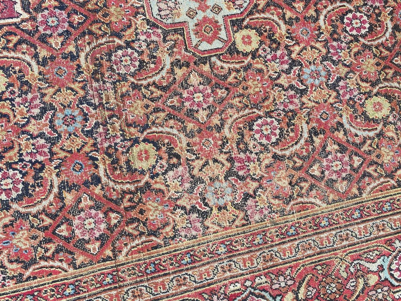Cotton Bobyrug’s Wonderful Early 19th Century Antique Khorassan Rug For Sale