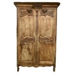 Merveilleuse armoire de mariage en Oak du début du 19e siècle, France