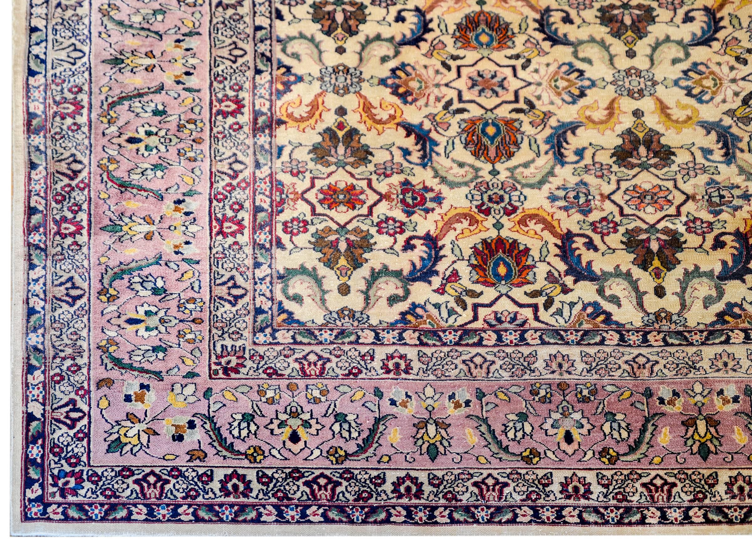 Vegetable Dyed Wonderful Early 20th Century Agra Rug For Sale