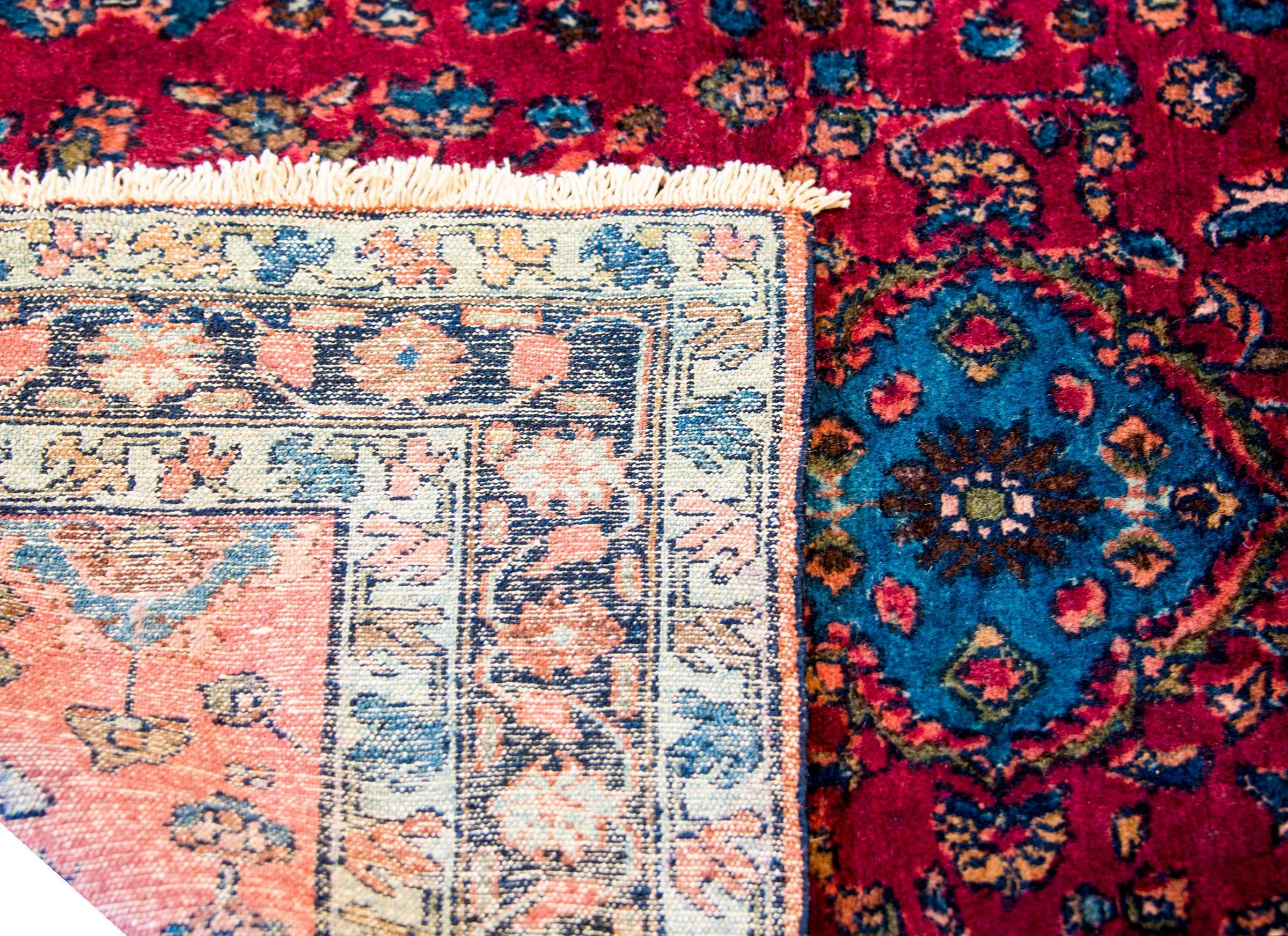 Wool Wonderful Early 20th Century Antique Lilihan Rug For Sale