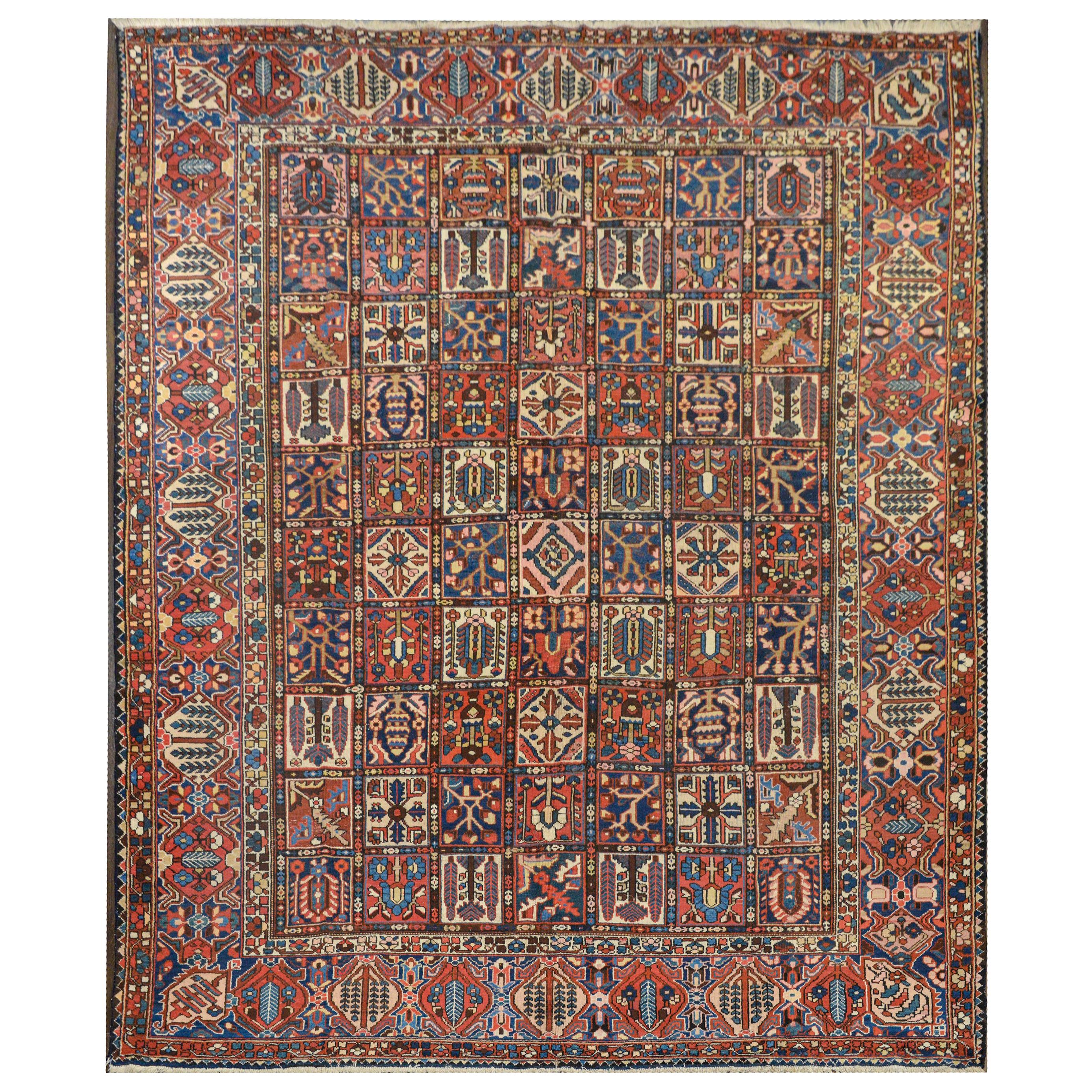 Wonderful Early 20th Century Bakhtiari Rug For Sale