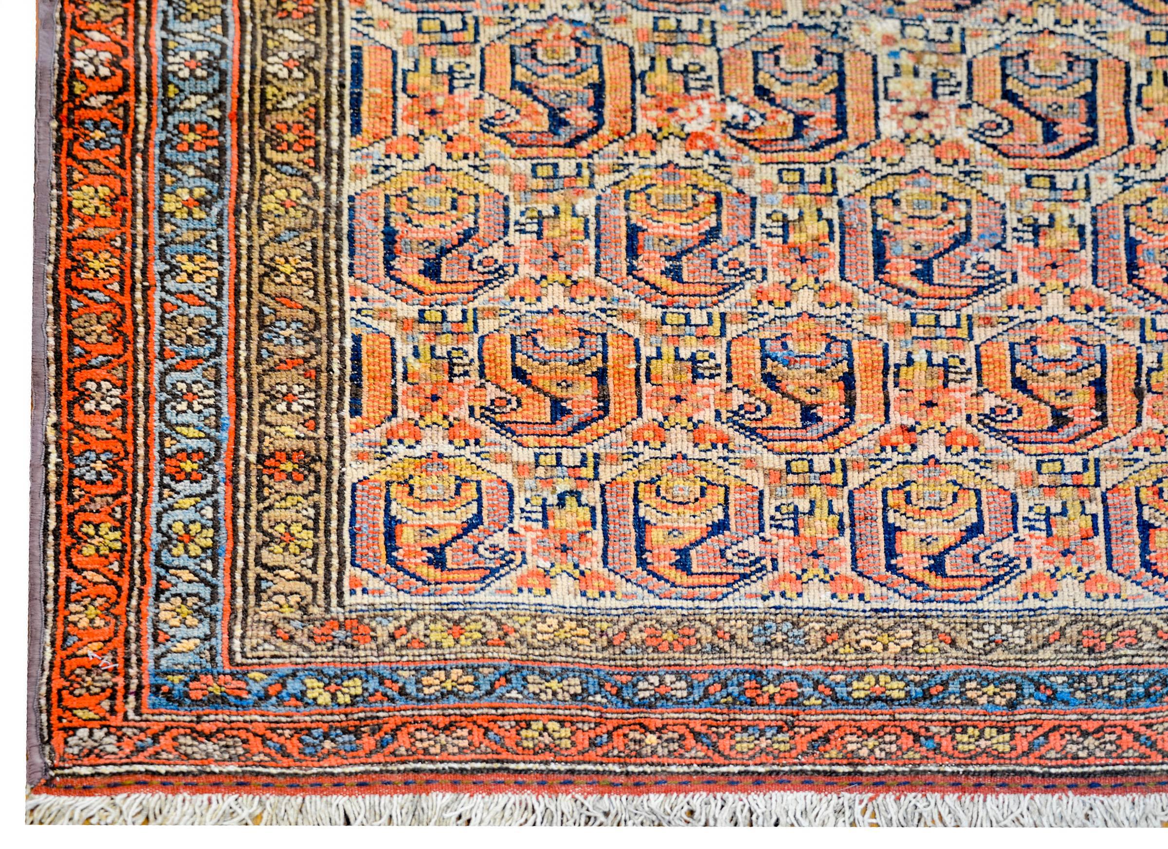 Persian Wonderful Early 20th Century Bibikibad Rug For Sale