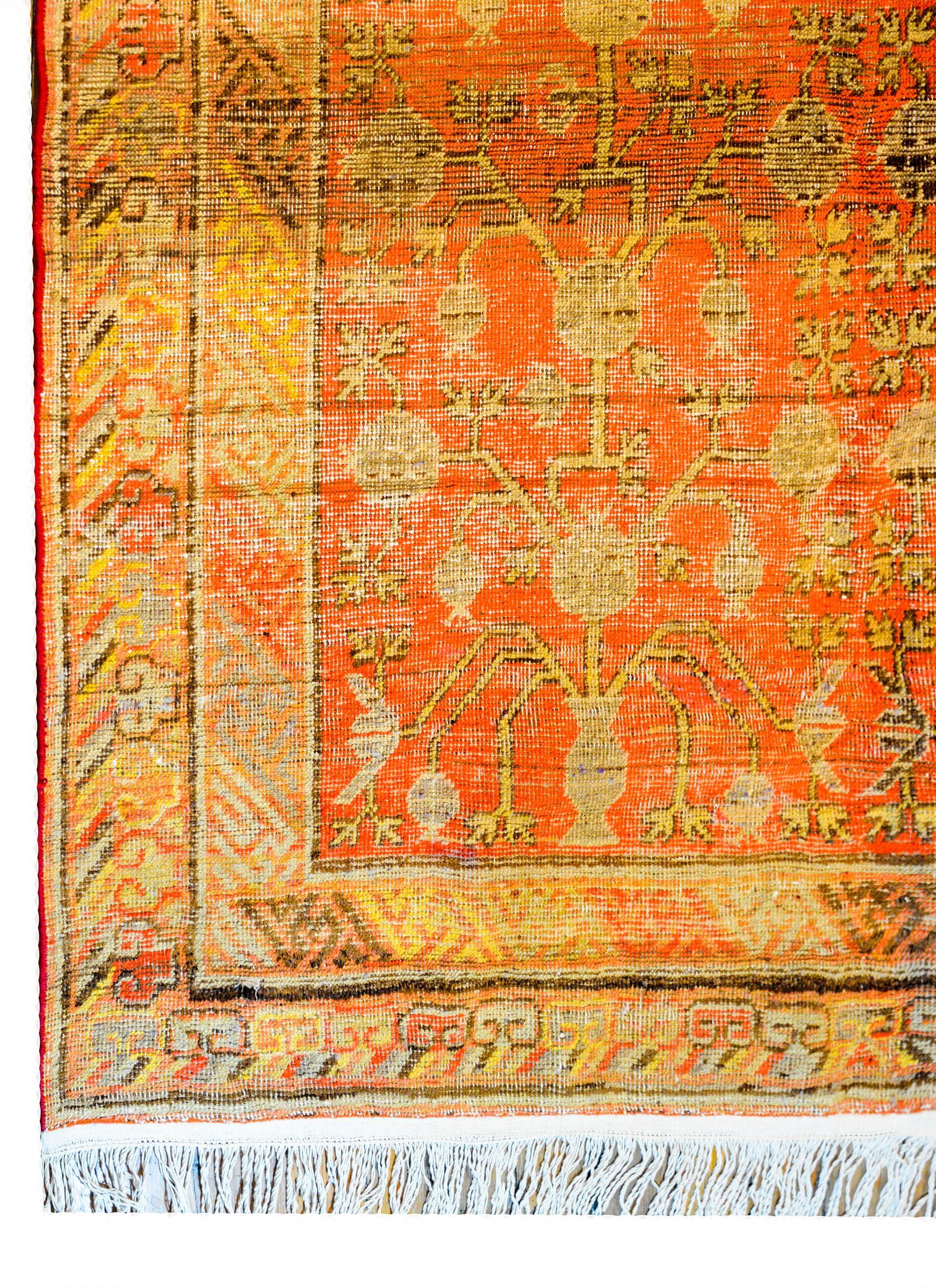 Mid-20th Century Wonderful Early 20th Century Central Asian Khotan Rug For Sale