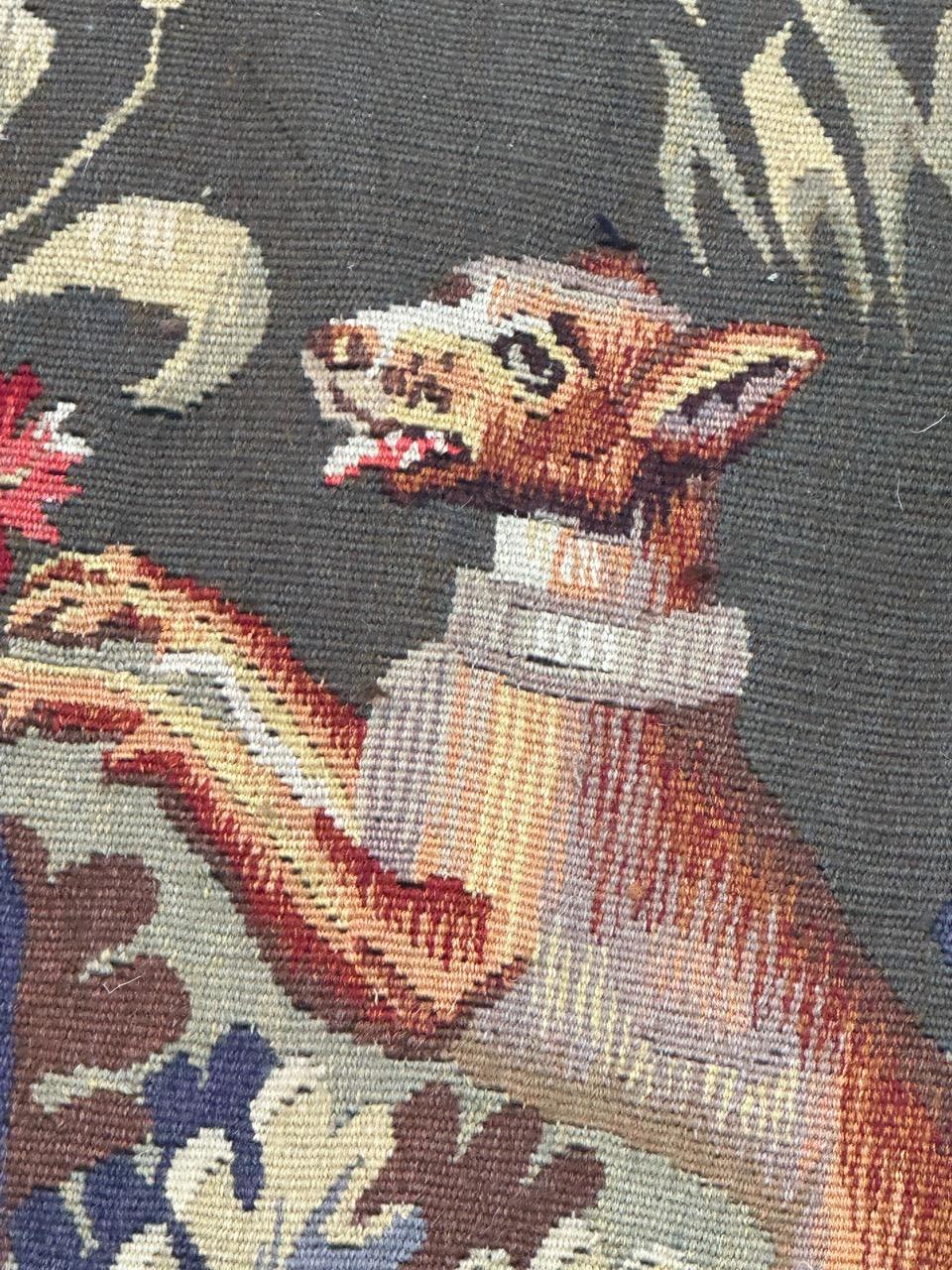 Merveilleuse tapisserie d'Aubusson française du début du 20TH CENTURY DESIGN tapisserie médiévale en vente 8