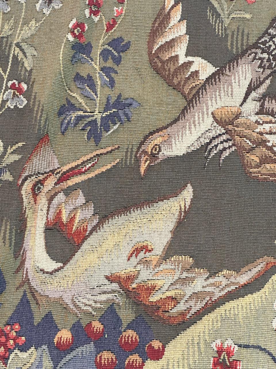 Merveilleuse tapisserie d'Aubusson française du début du 20TH CENTURY DESIGN tapisserie médiévale en vente 9