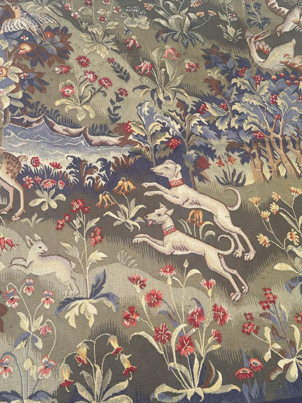 Merveilleuse tapisserie d'Aubusson française du début du 20TH CENTURY DESIGN tapisserie médiévale Bon état - En vente à Saint Ouen, FR
