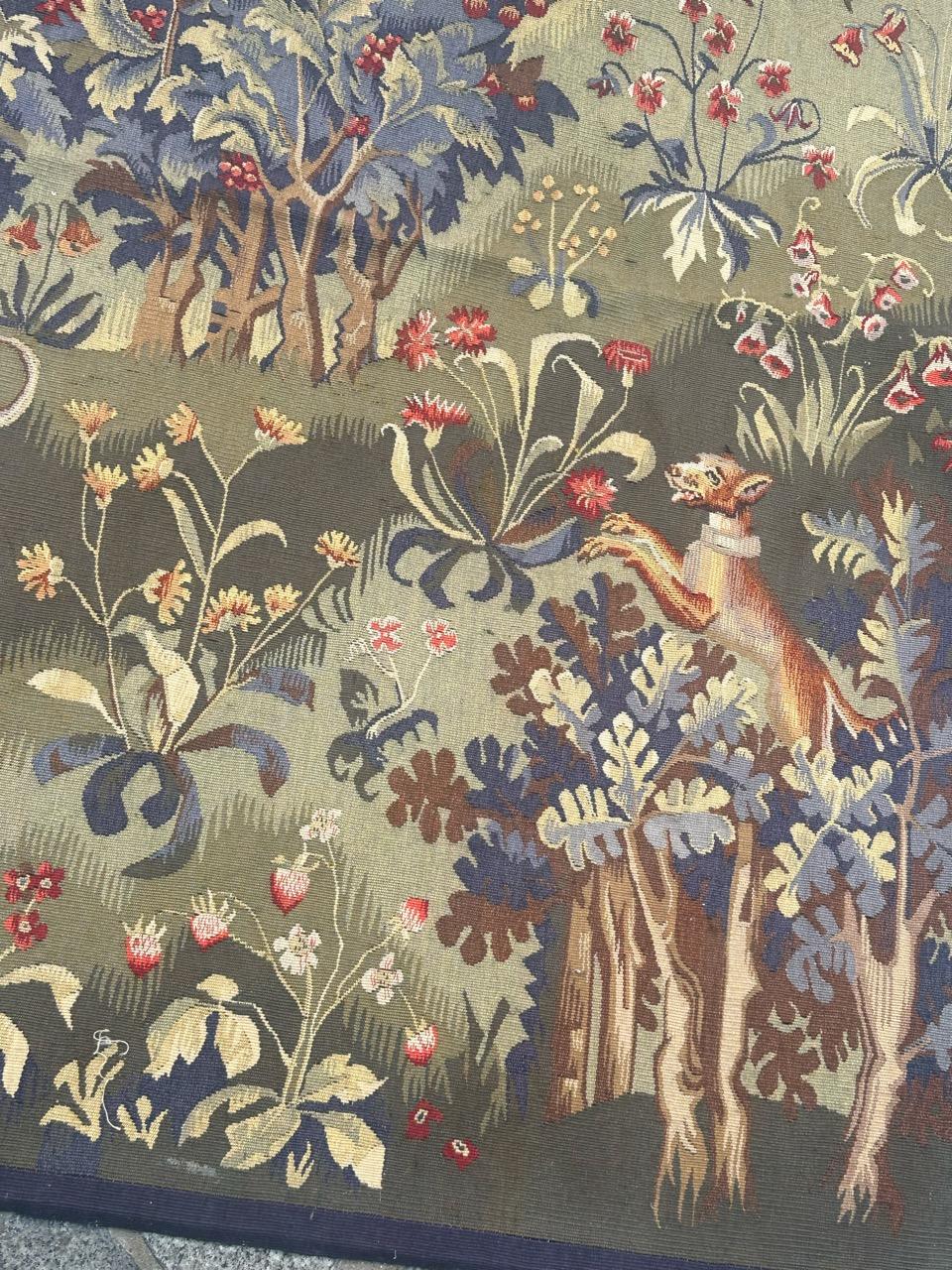 20ième siècle Merveilleuse tapisserie d'Aubusson française du début du 20TH CENTURY DESIGN tapisserie médiévale en vente