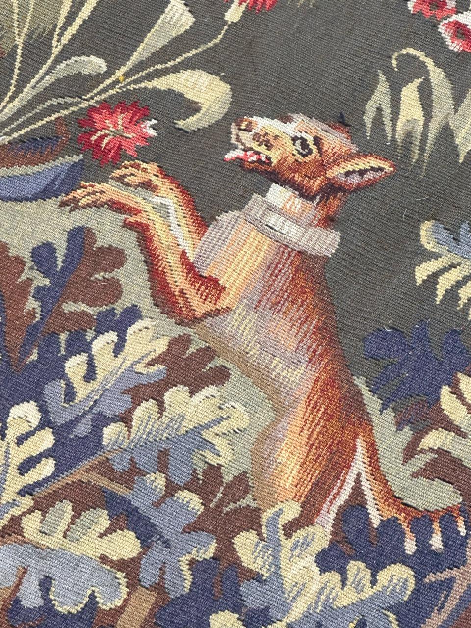 Laine Merveilleuse tapisserie d'Aubusson française du début du 20TH CENTURY DESIGN tapisserie médiévale en vente