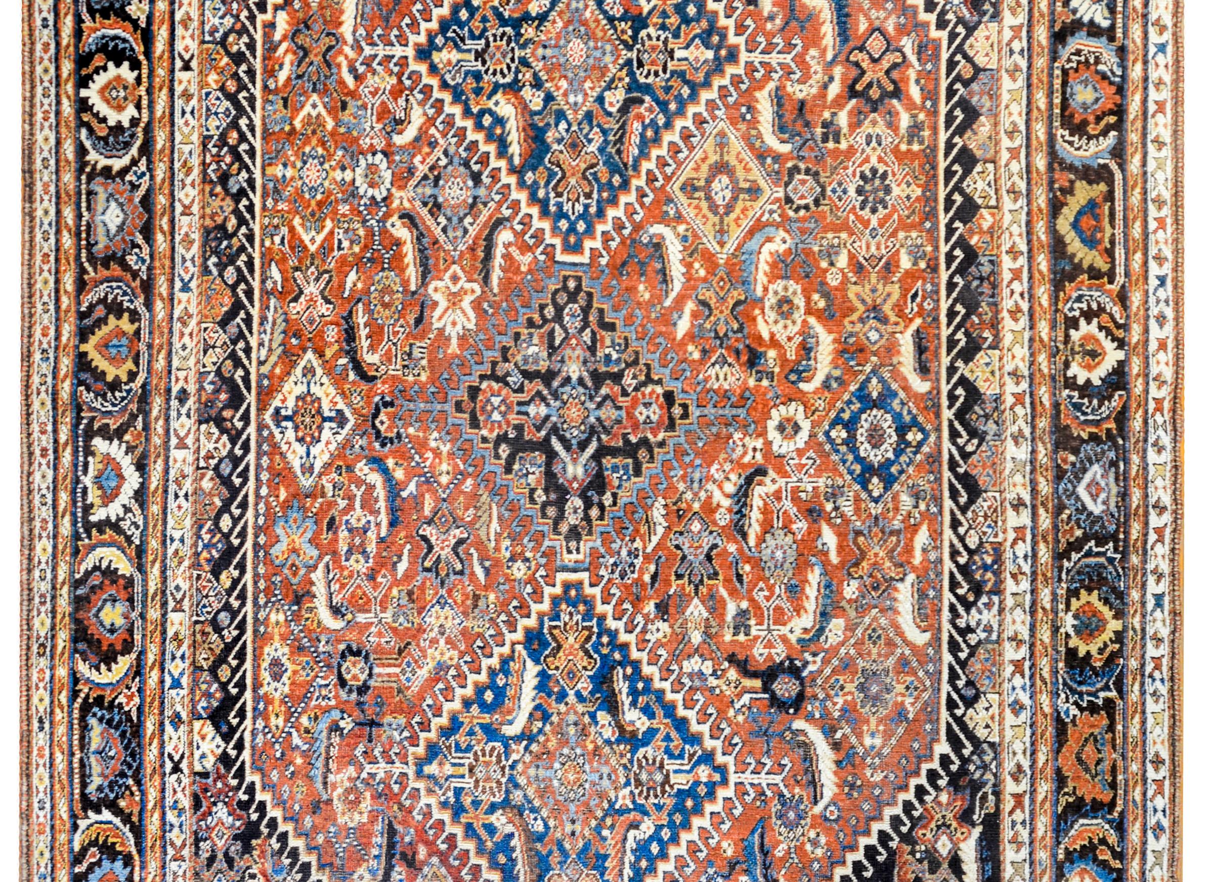 Tribal Wonderful Early 20th Century Ghashghaei Rug For Sale