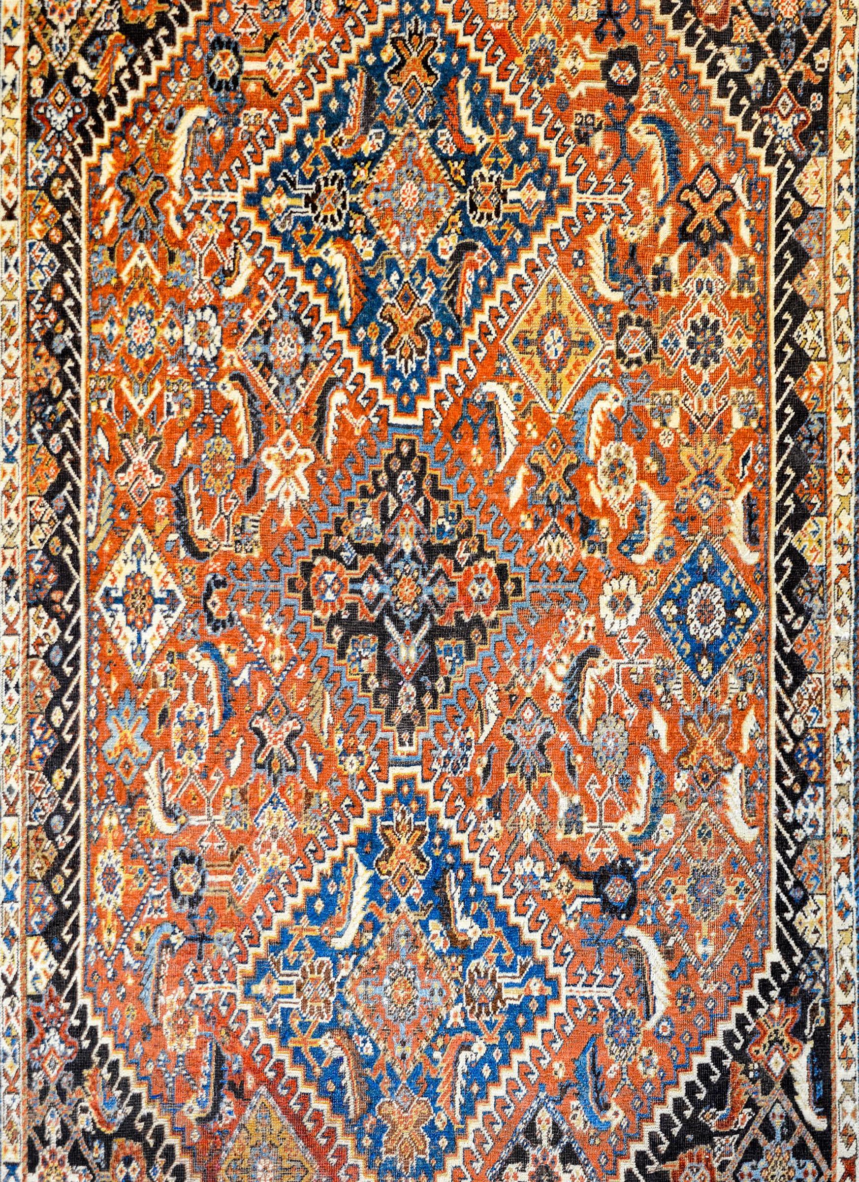 Persian Wonderful Early 20th Century Ghashghaei Rug For Sale
