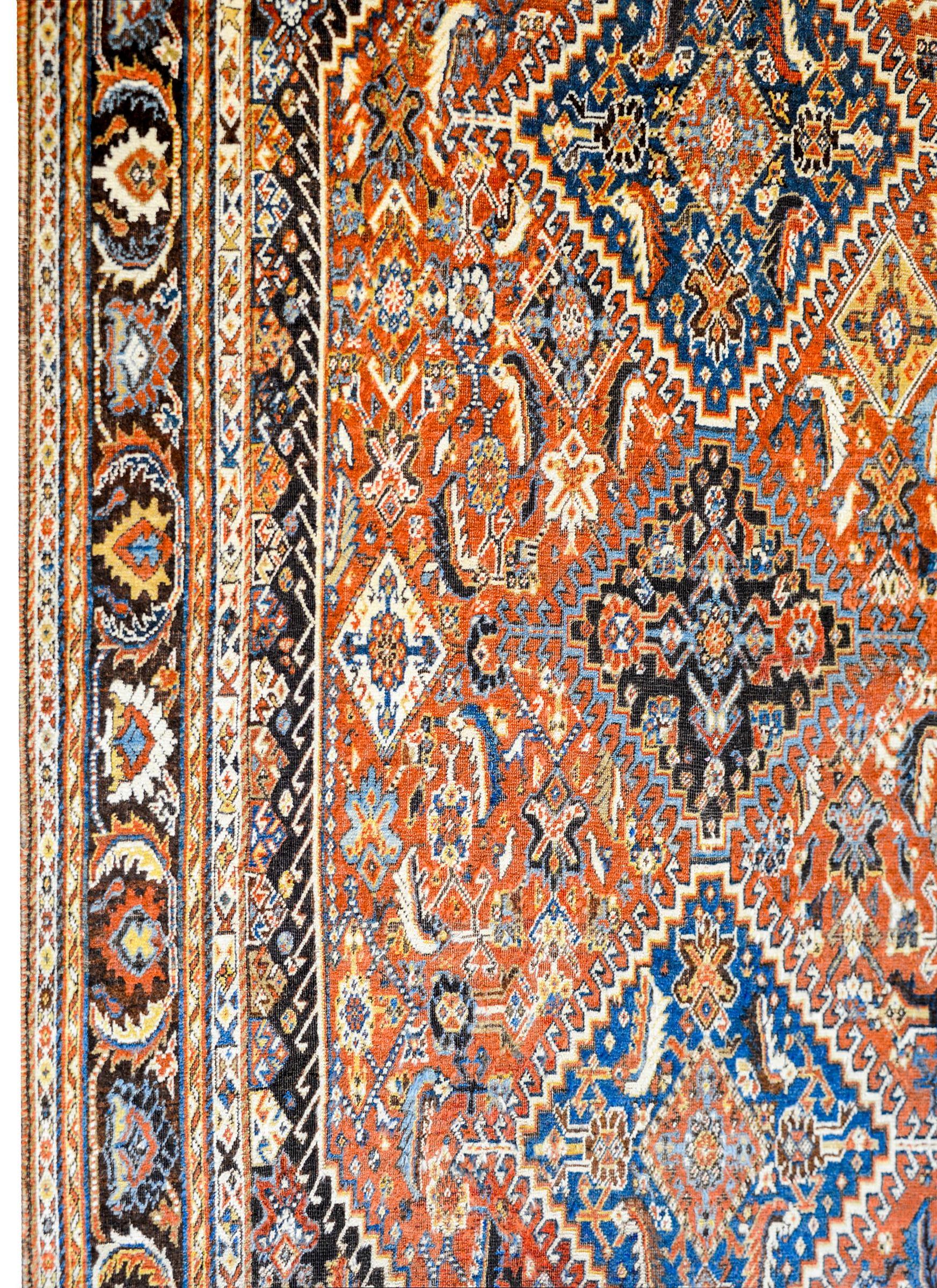 Wonderful Early 20th Century Ghashghaei Rug In Good Condition For Sale In Chicago, IL
