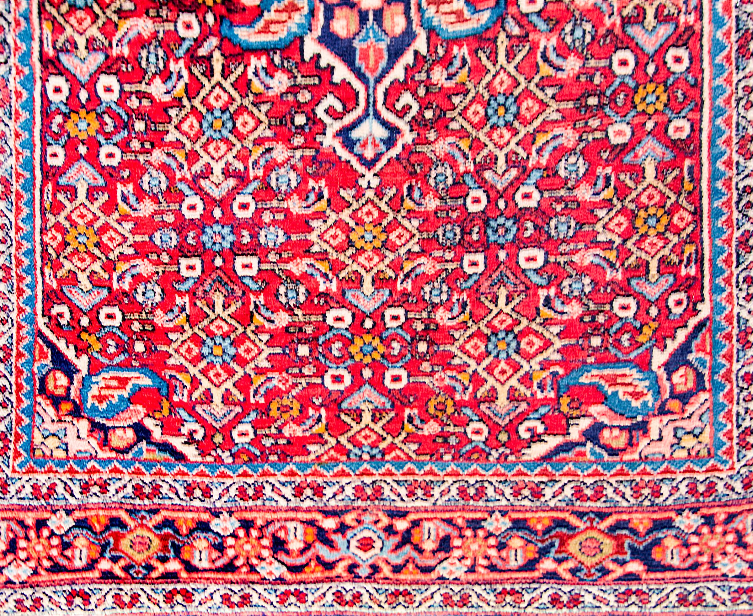Wonderful Early 20th Century Hamadan Rug In Good Condition For Sale In Chicago, IL