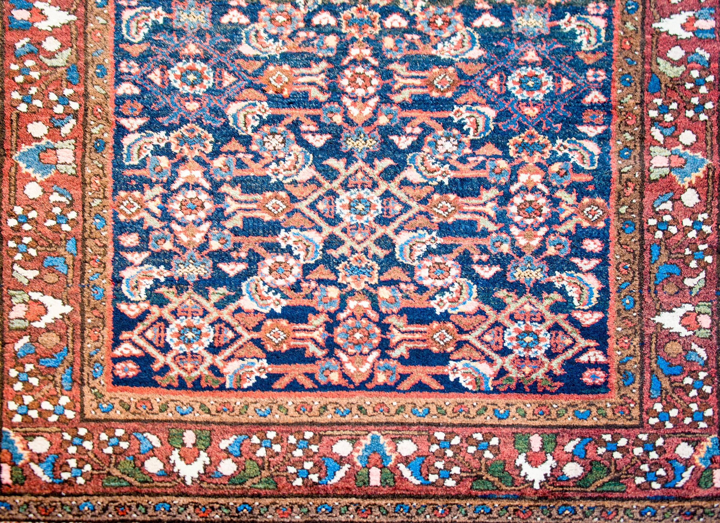 Tabriz Wonderful Early 20th Century Herati Hamadan Rug For Sale