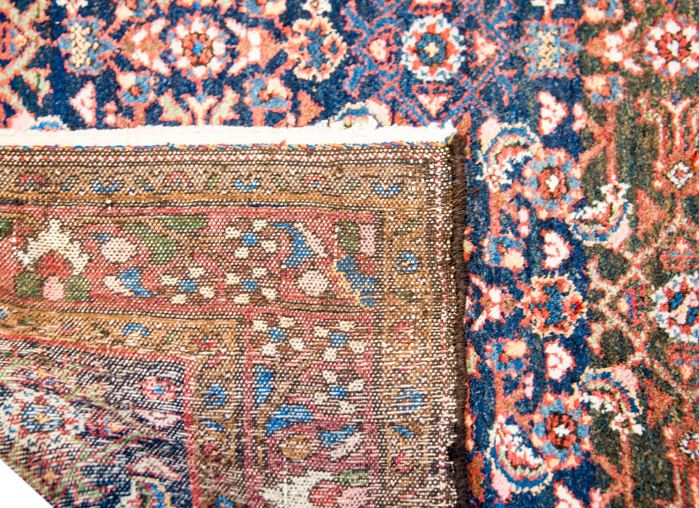 Wonderful Early 20th Century Herati Hamadan Rug In Good Condition For Sale In Chicago, IL