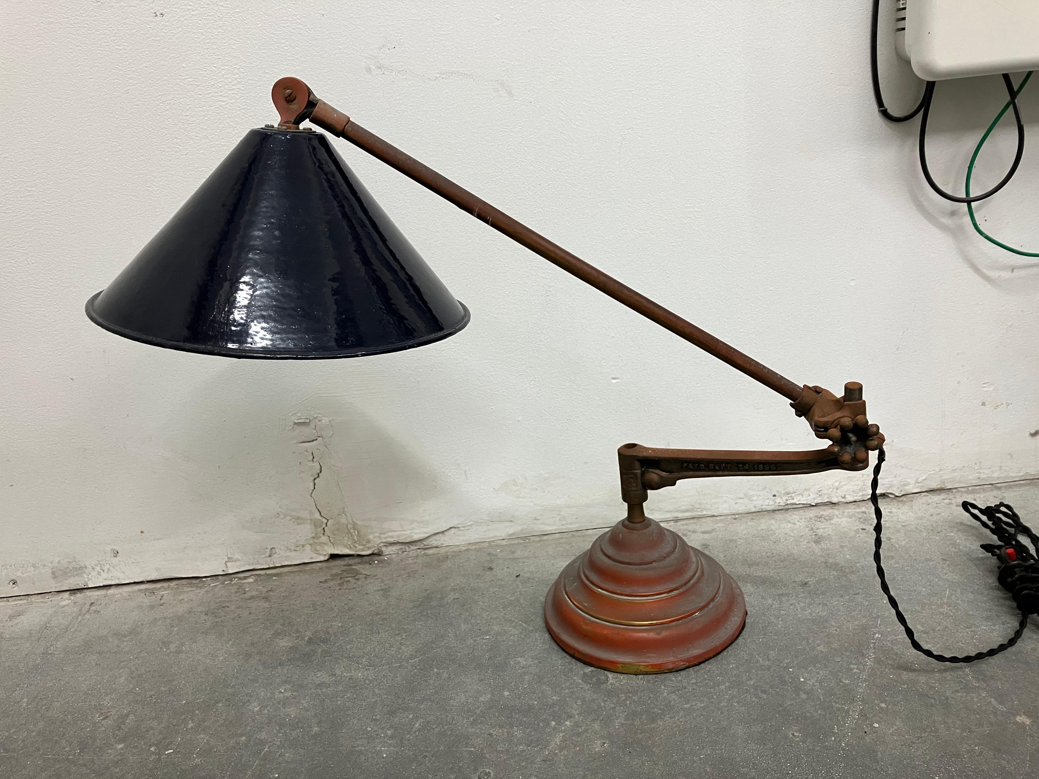 American Wonderful Early 20th Century Industrial Desk Lamp by OC White For Sale