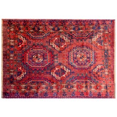 Antique Wonderful Early 20th Century Juval Bag Face Rug