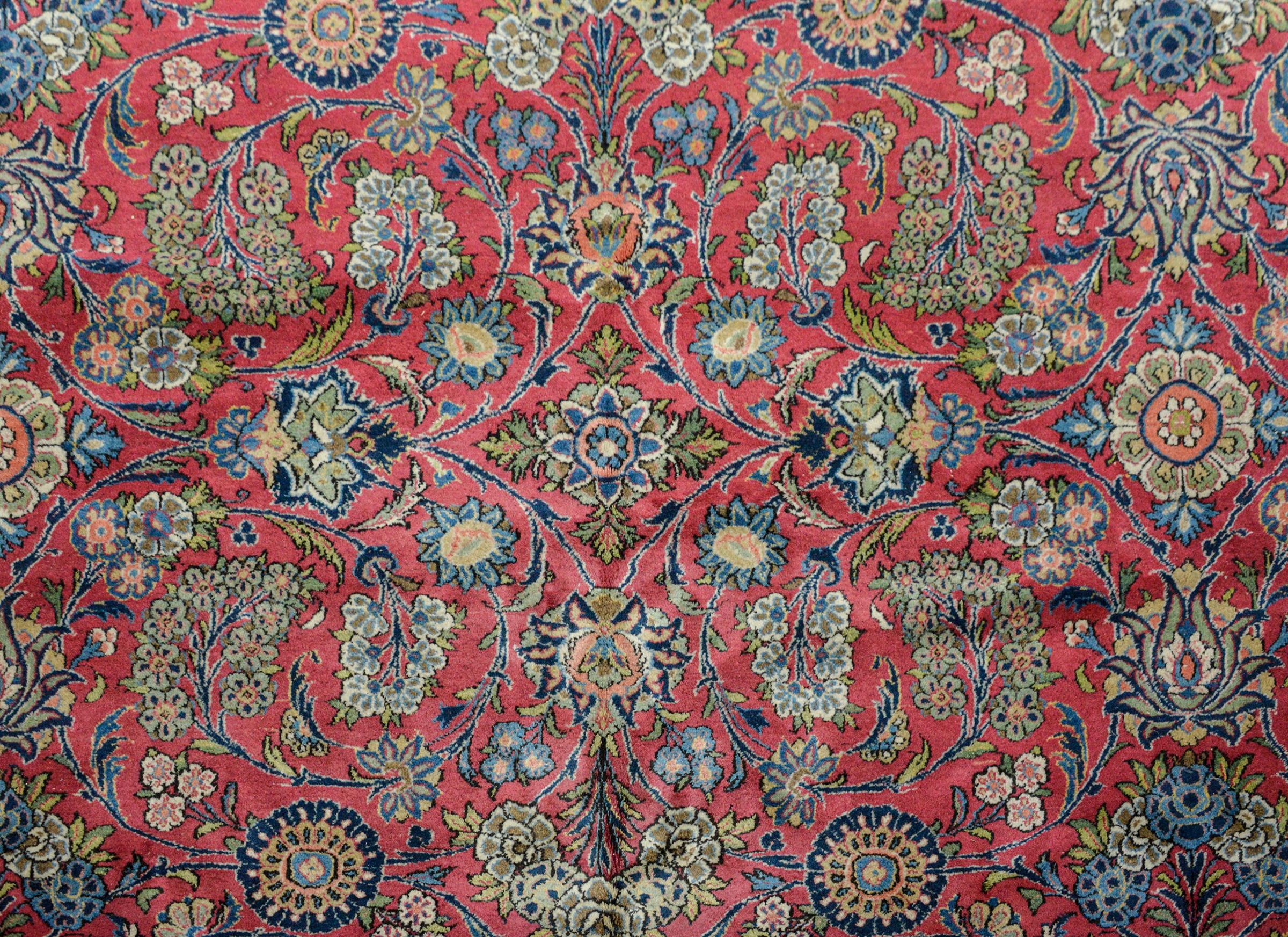 Persian Wonderful Early 20th Century Kashan Dabir Rug For Sale