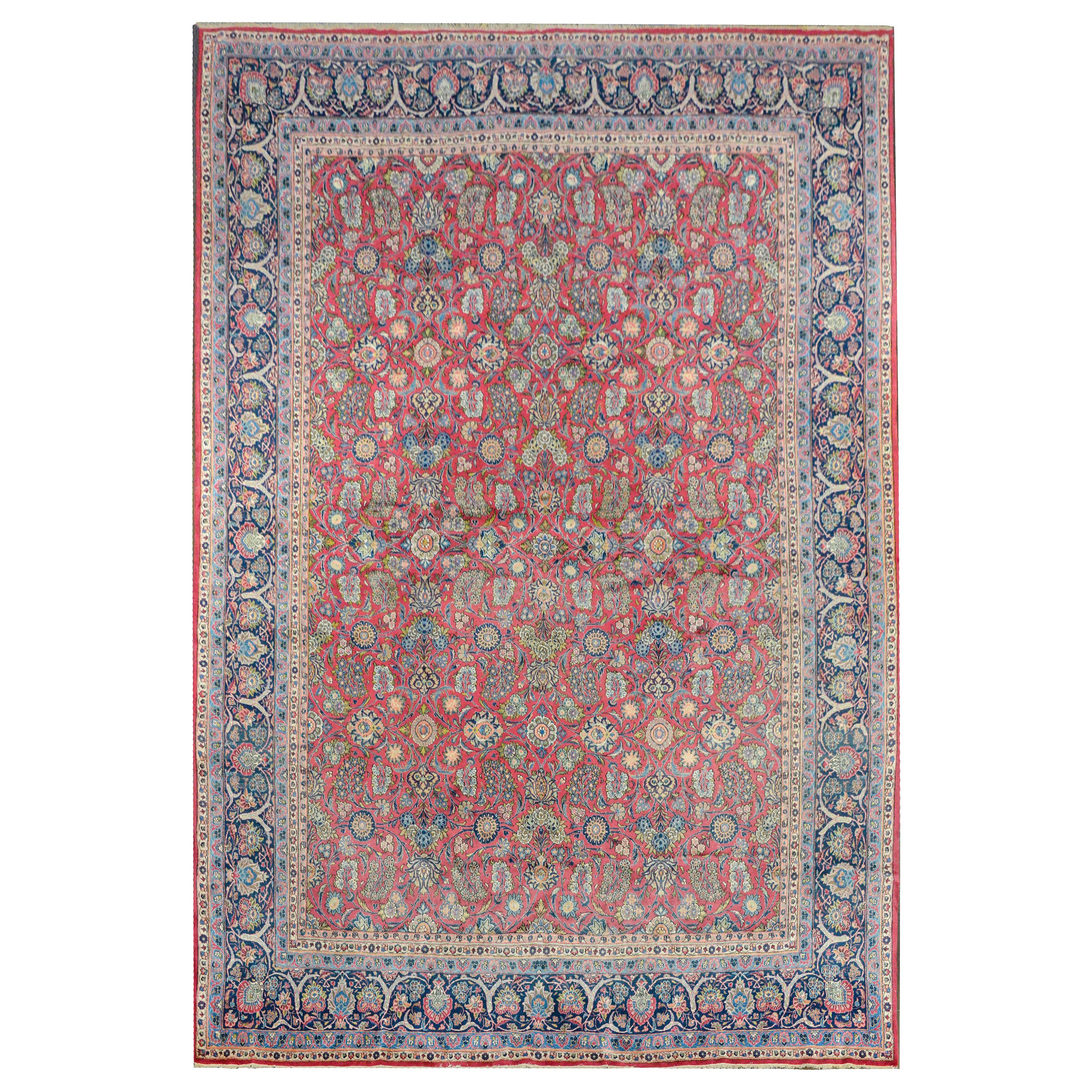 Wonderful Early 20th Century Kashan Dabir Rug