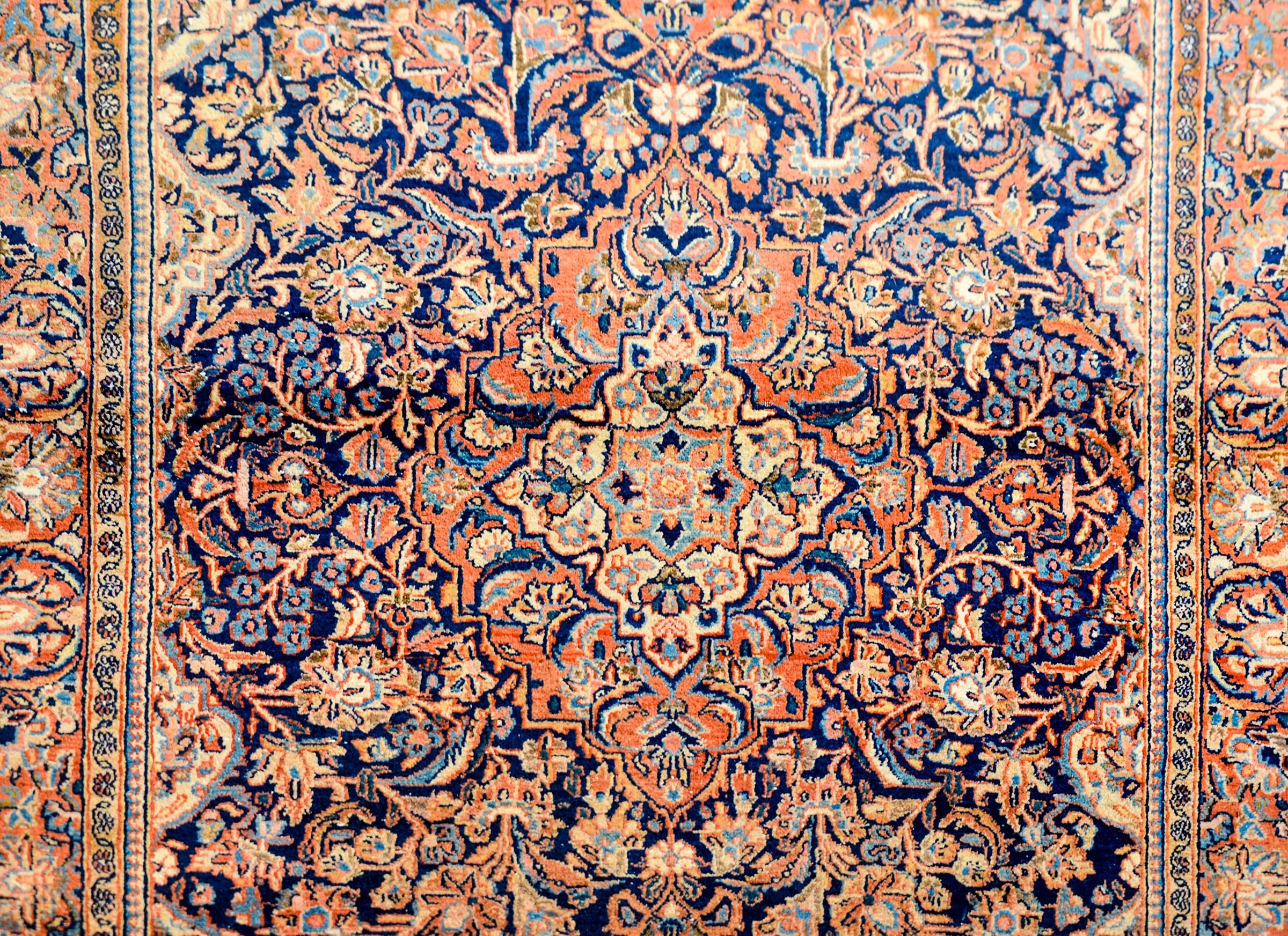 Persian Wonderful Early 20th Century Kashan Rug For Sale