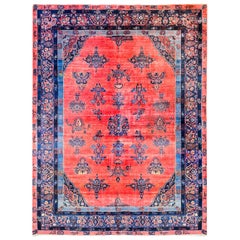 Antique Wonderful Early 20th Century Kashan Rug