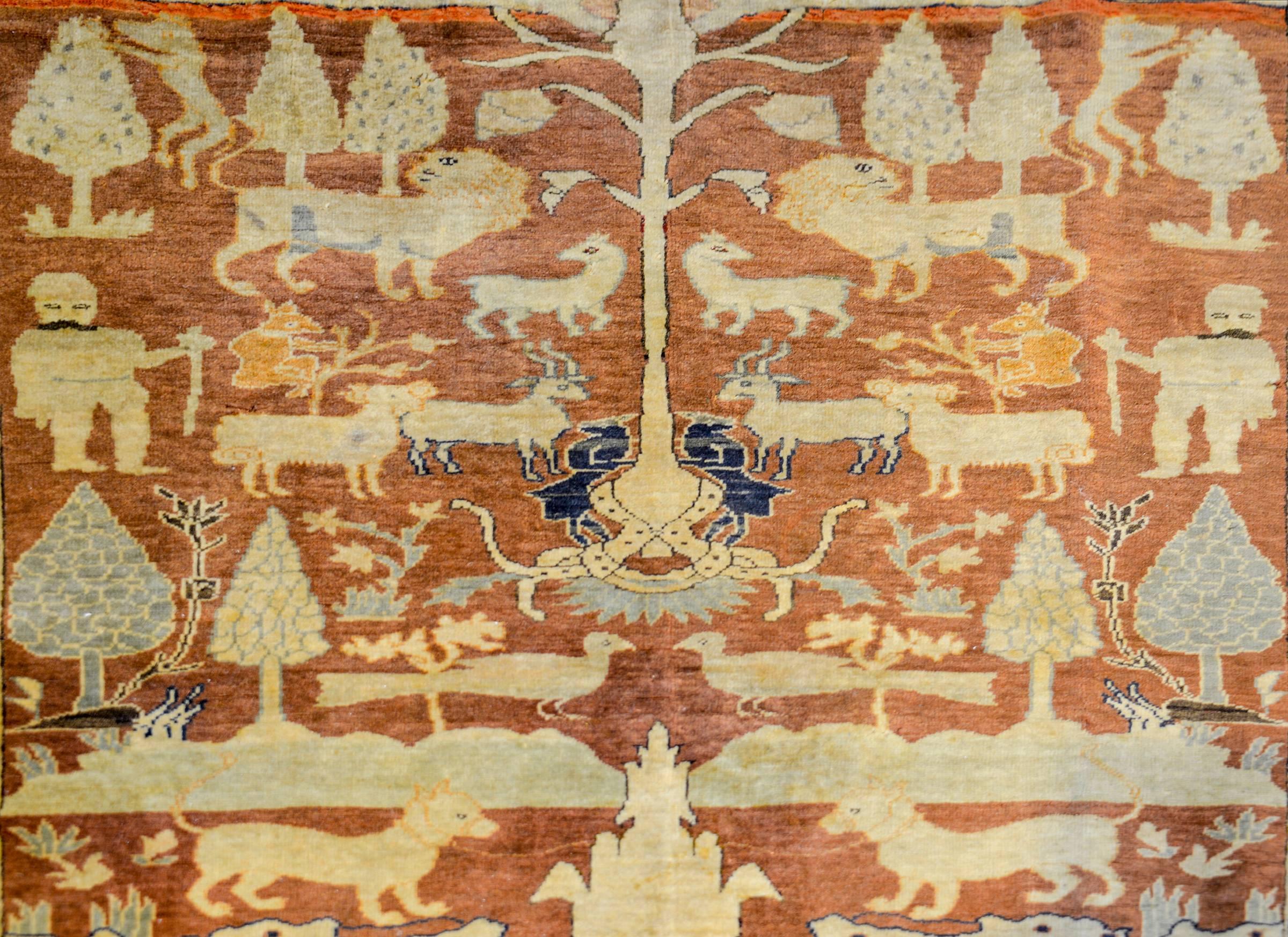 Tribal Wonderful Early 20th Century Pictorial Anatolian Rug
