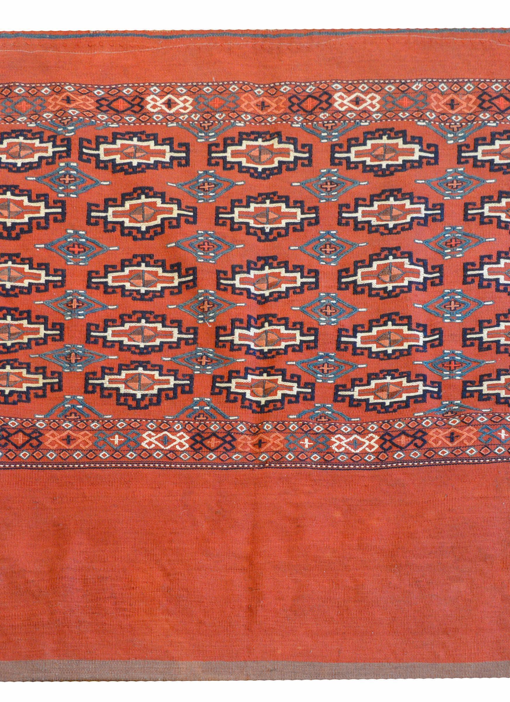 Kilim Wonderful Early 20th Century Turkomen Bag Face For Sale