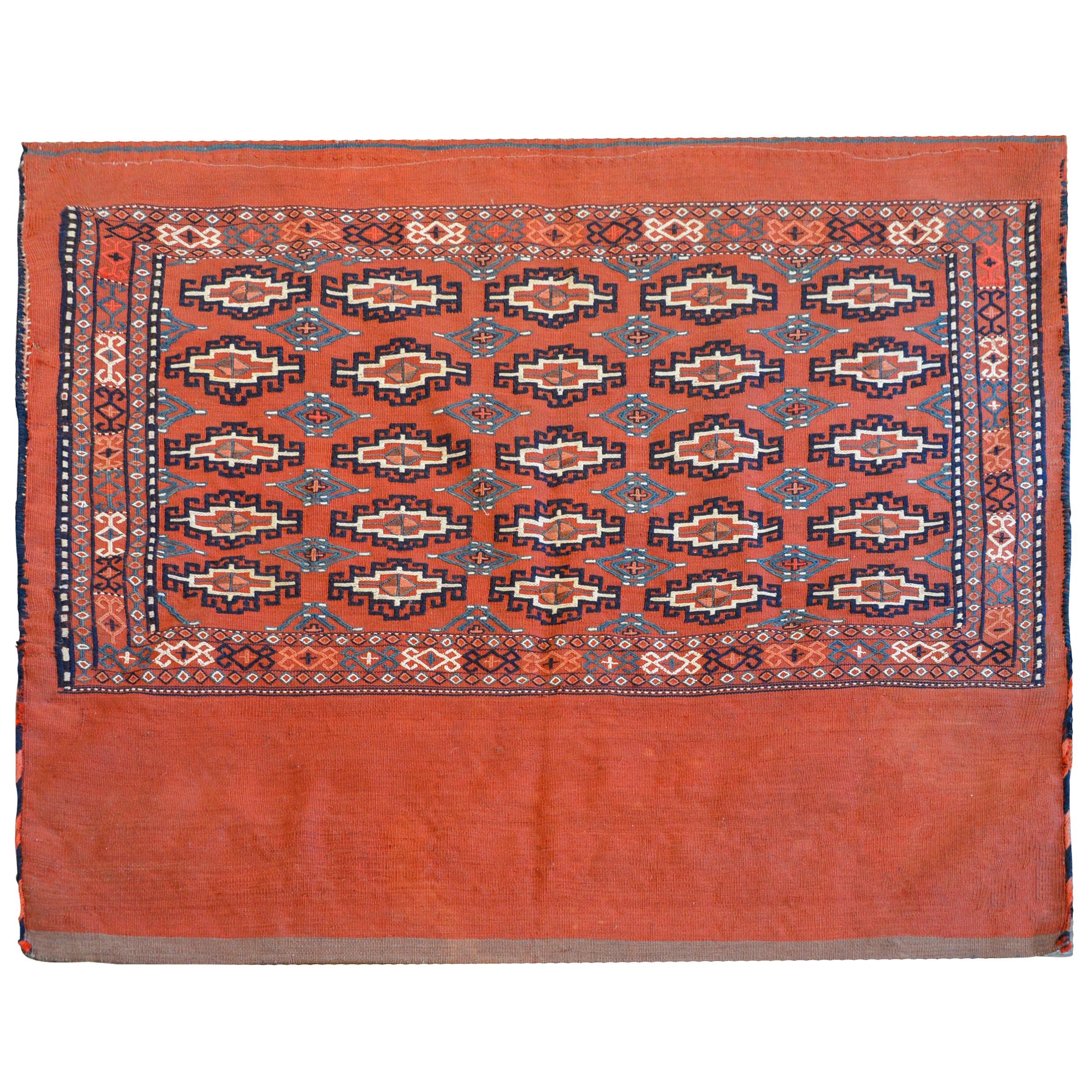 Merveilleux sac à main turkmène du début du 20e siècle à facettes