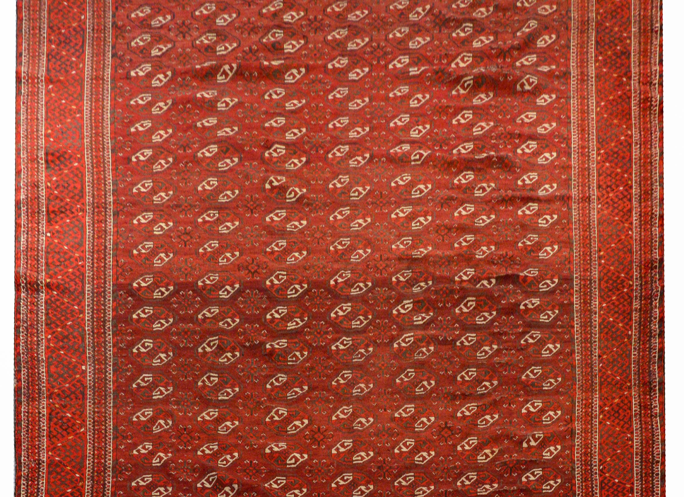 Tribal Merveilleux tapis turkmène du début du 20e siècle en vente