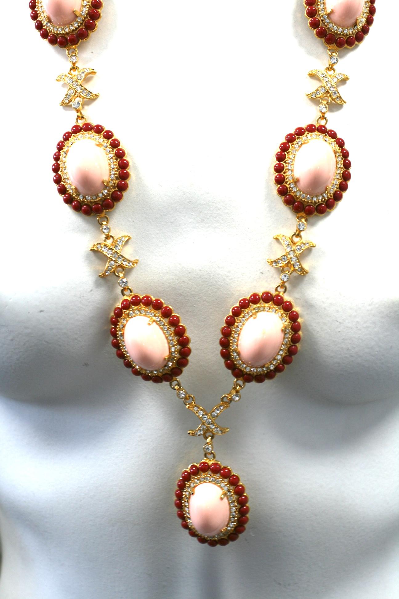 faux coral necklace