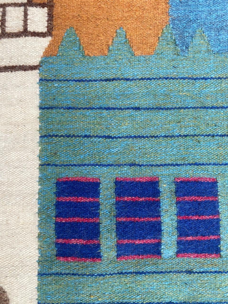 Merveilleuse tapisserie égyptienne vintage de Bobyrug en vente 4