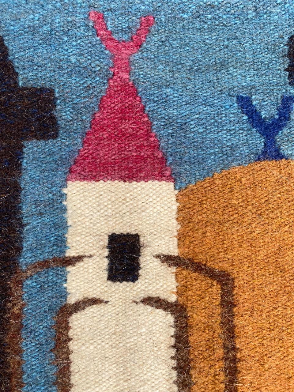 Merveilleuse tapisserie égyptienne vintage de Bobyrug en vente 6