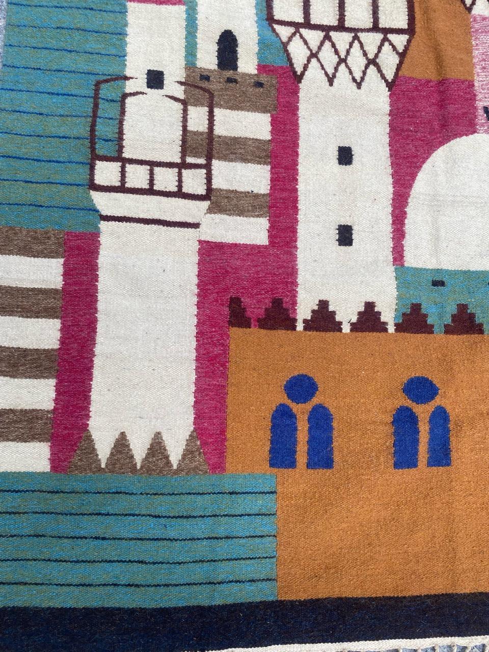 Tribal Merveilleuse tapisserie égyptienne vintage de Bobyrug en vente