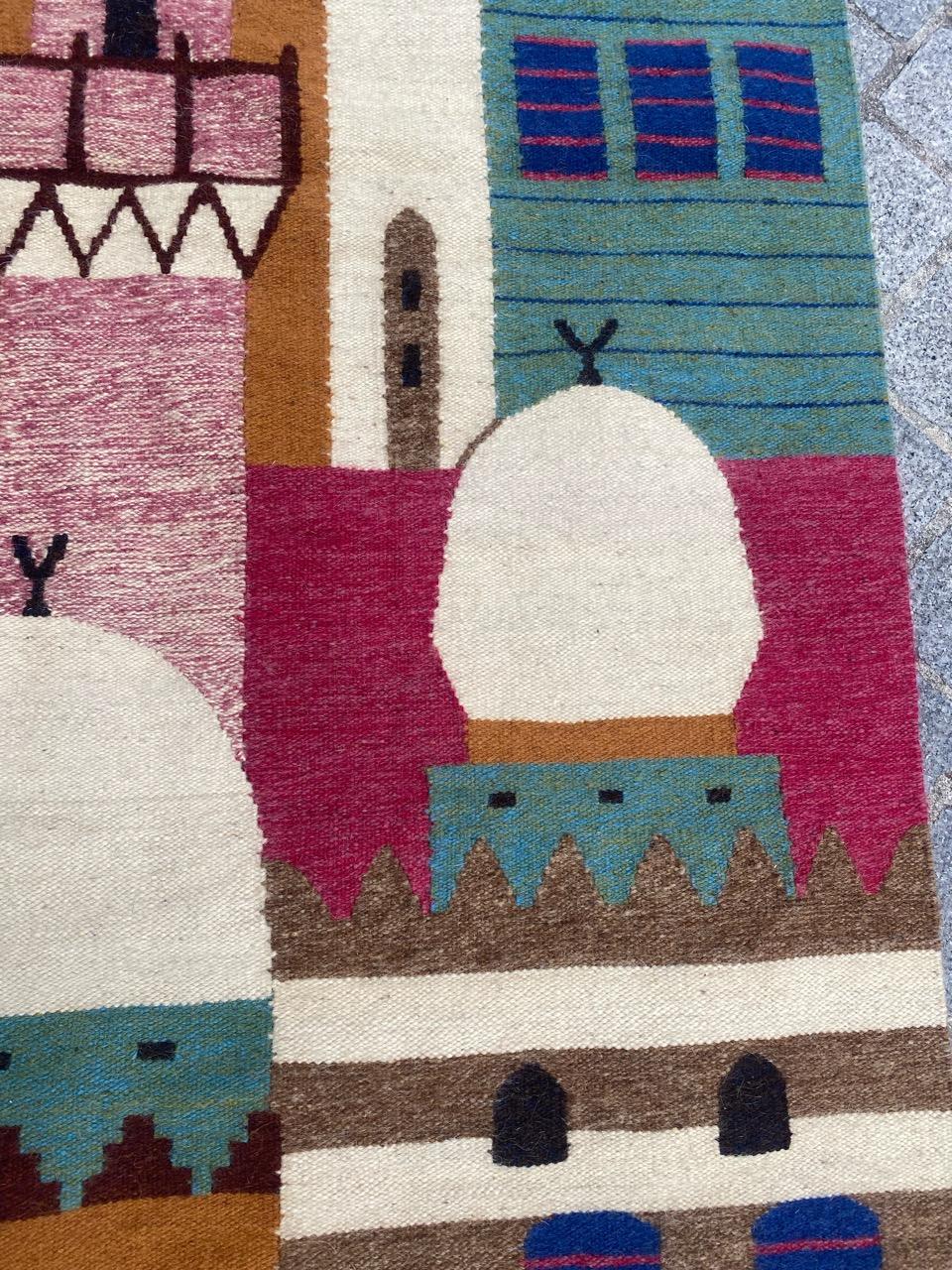 Égyptien Merveilleuse tapisserie égyptienne vintage de Bobyrug en vente