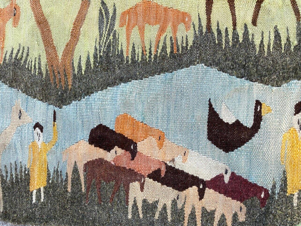 Hand-Woven Wonderful Egyptian Vintage Tapestry
