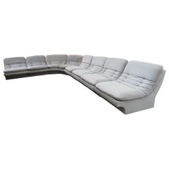 Wonderful Eight Piece Sectional Sofa Mid-Century Modern