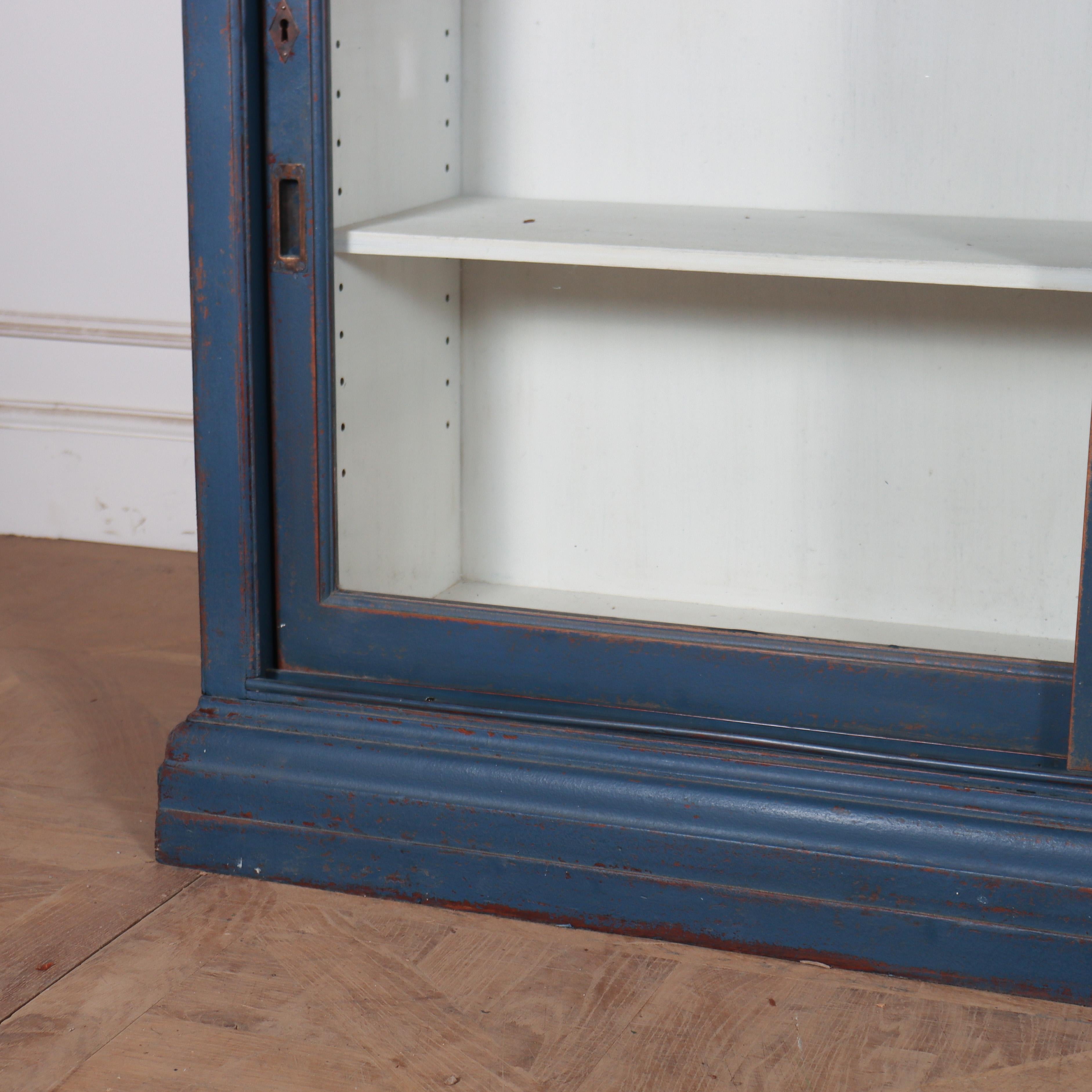 Victorian Wonderful English Painted Display Cabinet For Sale