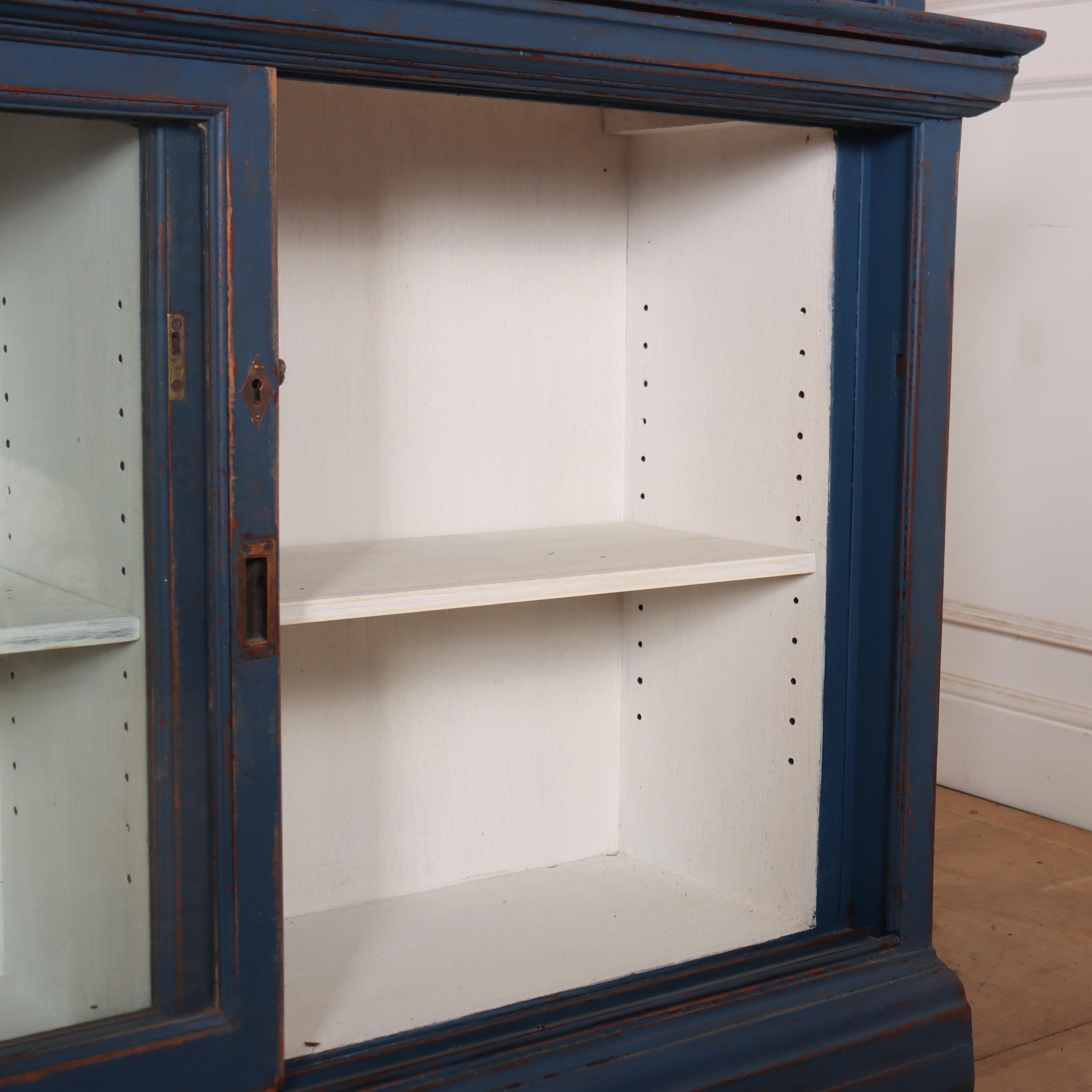 19th Century Wonderful English Painted Display Cabinet For Sale