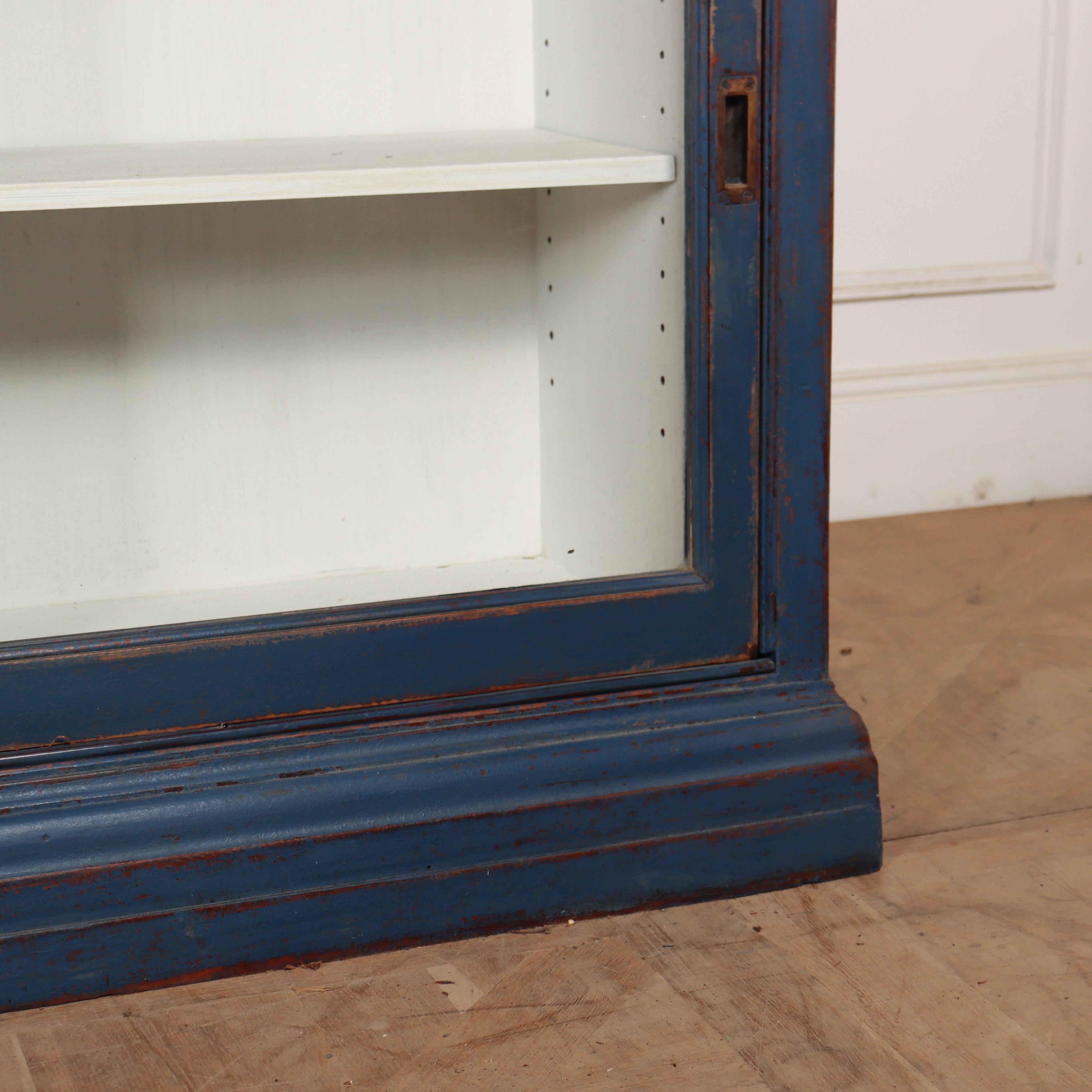Wonderful English Painted Display Cabinet For Sale 1