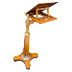 Wonderful English Regency Mahogany Brass Ormolu Mounted Bookstand Podium