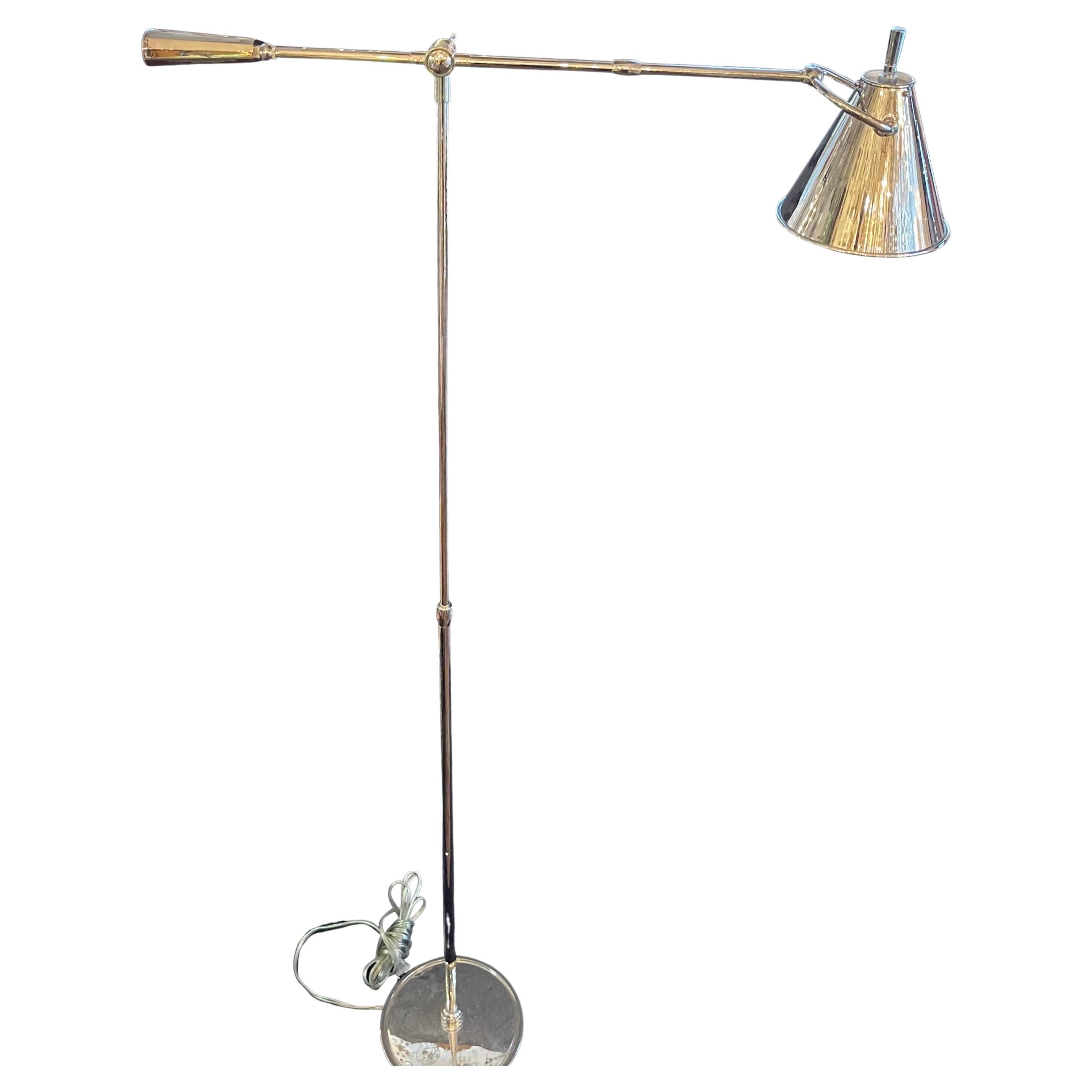 Wonderful Equilibrium Ralph Lauren Counterbalance Polished Nickel Floor Lamp