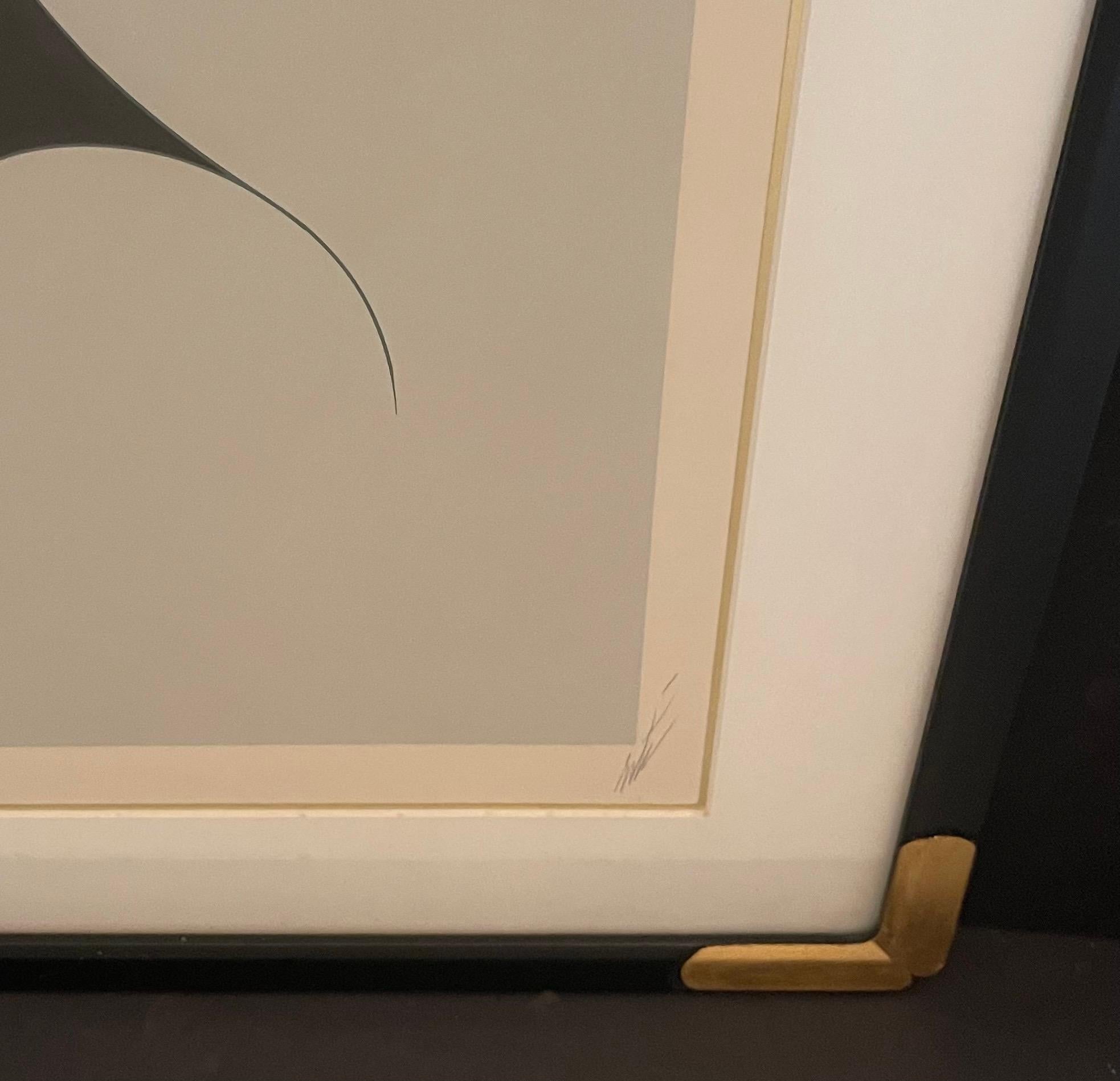 Wunderbare ERTE Königin von Sheba Farbe Serigraphie Art Deco weibliche Porträt signiert (Art déco) im Angebot
