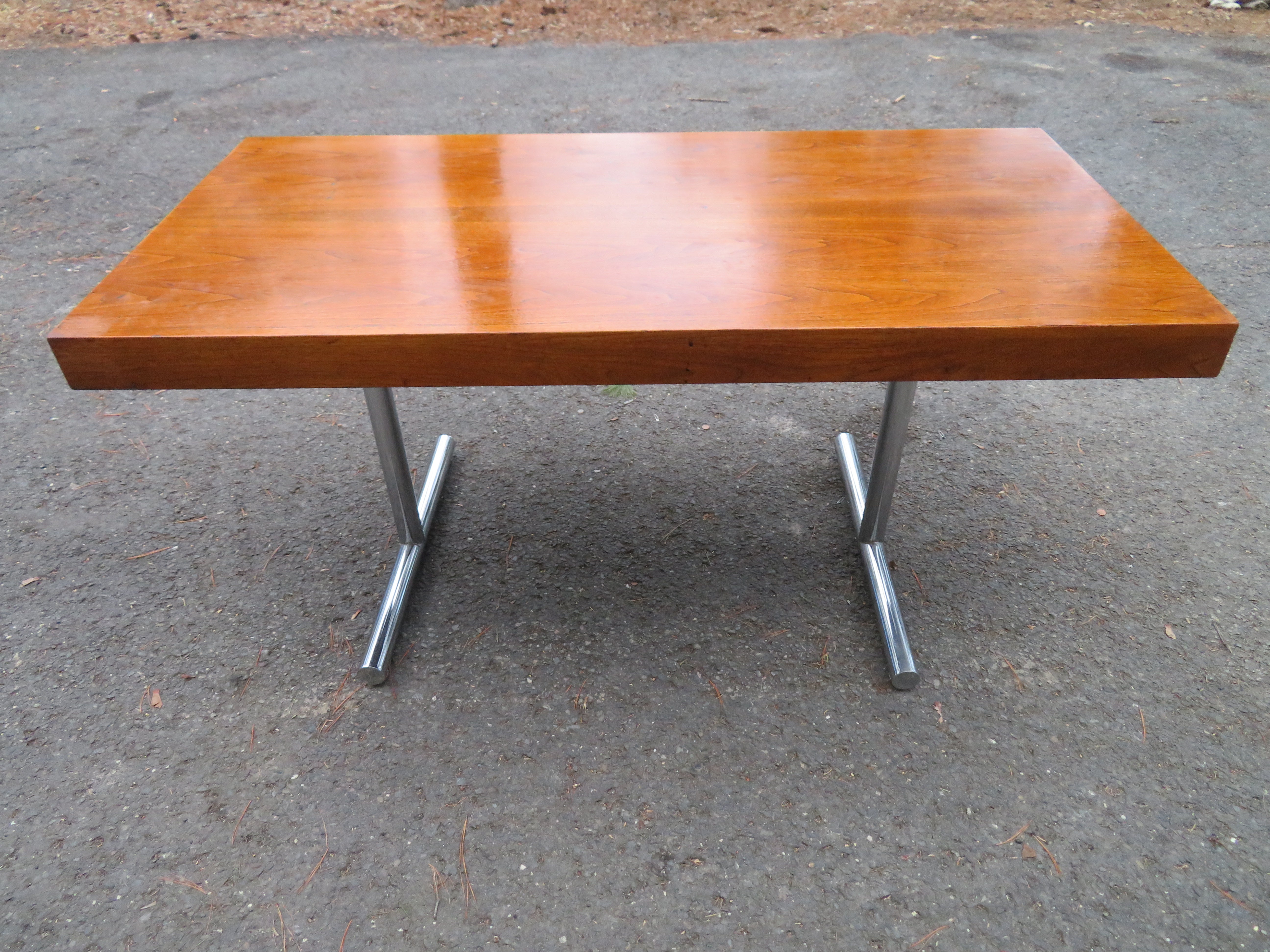 A wonderful mid-century executive walnut 