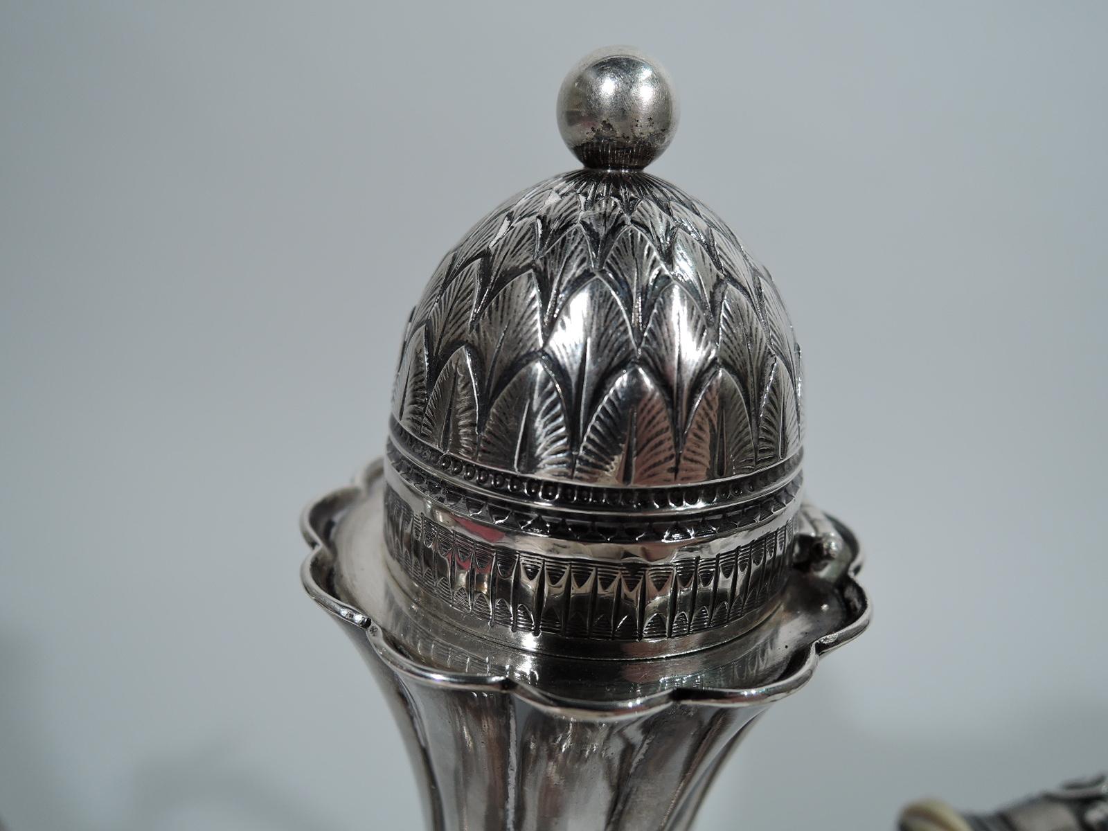 Aesthetic Movement Wonderful Exotic Sterling Silver Turkish Coffeepot by Gorham